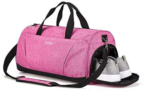 Gym Bag with Shoes Compartment and Wet Pocket, Sports Duffel Bag for Yoga | Sports Bag for Swim, Travel Duffle Bag for Men with Detachable Shoulder Strap and Mesh Side Pocket, Gift for Women