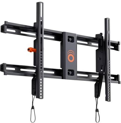 ECHOGEAR Tilting TV Wall Mount with Low Profile Design for 40 - 82 TVs - Eliminate Glare with 10º of Smooth Tilt - Slides To Center Between Studs & Can Be Leveled After Install - 2019 Upgrade