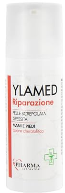 YPHARMA | YLAMED RIPARAZIONE crema pelle secca e screpolata 50ml - Trattamento 20 giorni – Crema mani e piedi, Idratante e Riparatrice a base di Urea, Allantoina, Pantenolo, Centella Asiatica