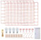 LOYONAL Gitter Foto Wandgitter Rosegold - Pinnwand Gitter Wand - Metallgitter Deko Wand - 2er Set Multifunktionaler Memoboard Gitter Gold 42 × 31 Zentimeter
