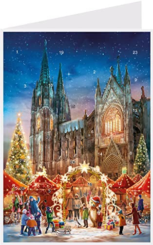 Postkarten-Adventskalender Kölner Dom: Papier-Adventskalender
