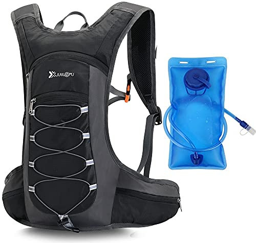 CLAPE Outdoor Fahrradrucksack mit Trinkblase 2L Wasserdicht Trinkrucksack Leicht Atmungsaktiv Hydration Pack Funktionell Radsport Rucksack