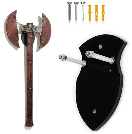 WANLIAN Support mural pour hache et épée, affichage vertical en acrylique et décoration (noir, 1 pièce)