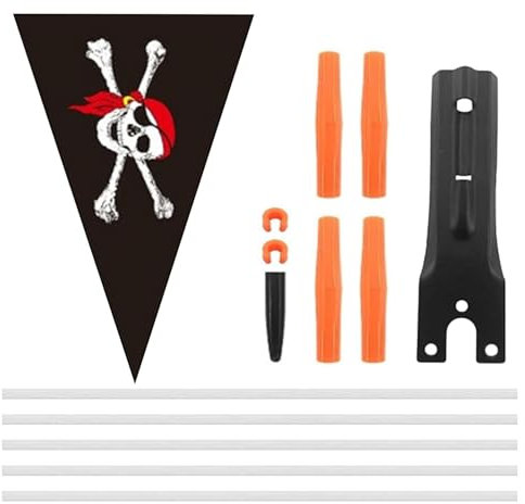 Fahrradfahnen, Go-Kart-Flagge mit Stange | Sicherheitsflaggen für Kinderfahrräder - Höhenverstellbare Fahrradanhänger-Flagge für bessere Sichtbarkeit, Outdoor-Flaggen für Sicherheit