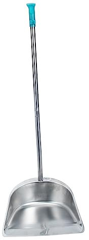 Healeved Basura Recogedor con Mango Largo Recogedor de Piso Cubo Basura Acero Inoxidable a Sarten Plancha Escoba de Acero Inoxidable