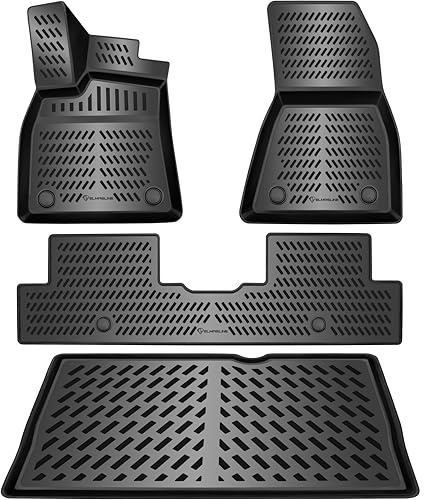 Elmasline - Ensemble de tapis en caoutchouc 3D et bac de coffre pour Renault 5 E-Tech (R5) 2024-2025 (fond de charge standard) | Accessoires pour tapis de coffre