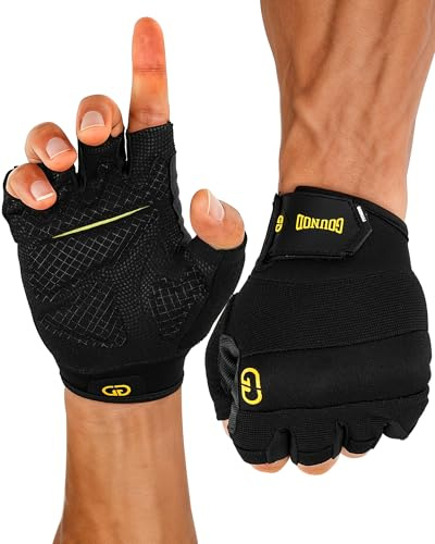 FitDA Gants de Fitness Respirants, Gants Sport Homme et Femme, avec Thickened Padding, Antidérapant Protection Intégrale Paume, Gant Musculation pour Gym,Entraînement,Cyclisme,Crossfit (M)