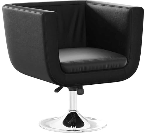 Tomostar Fauteuil Club Simili Cuir, Fauteuil de Salon Chaise de Relaxation Noir Similicuir