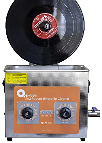 Vinylskivrengöringsmaskin, 4 L kapacitet med uppvärmningstimer, 140 W professionell LP-bricka för 12 tums vinylalbum, effektiv rengöring och underhåll