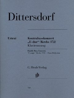 KONZERT E-DUR Krebs 172 – KB ORCH – arrangiamento per contrabbasso – Pianoforte [Note musicali/spartito] Compositore: DITTERSDORF KARL DITTERS von