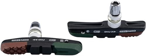 CONTEC Bremsschuh V-Stop 3D, 72 mm, V-Brakes Medium Compound, mittelharte Gummimischung, Cartridge-Belag, DIN-geprüft, asymmetrisch, Schraub, Paar