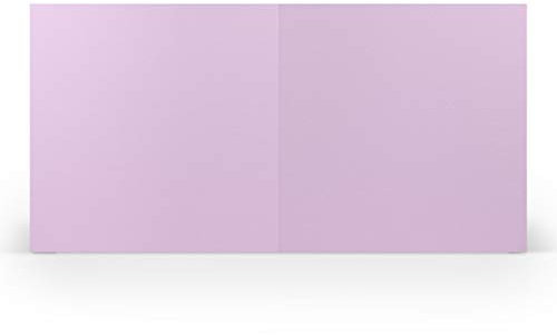 PAPERADO 25 Faltkarten Quadratisch - 15,7 x 15,7 cm - Orchidee gerippt Lila - 220 g/m² - Blanko Doppelkarten Klappkarten Einladungskarten Basteln Geburtstag Hochzeit