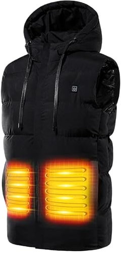 Luming Heizweste Herren Beheizbare Weste Damen - Unisex Hoodie Heizweste Damen Beheizte Weste Beheizbare Weste Herren Wärmeweste Kapuze Beheizte Jacke Herren Heizjacke Beheizbare Jacke Damen Herren