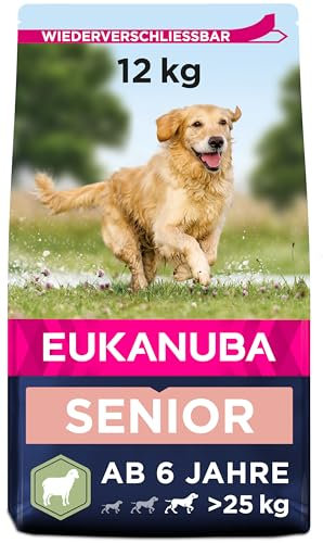 Eukanuba Hundefutter mit Lamm & Reis für große Rassen - Trockenfutter für Senior Hunde, 12 kg