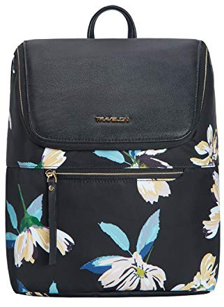 Travelon Anti-Diebstahl Addison Rucksack, Mitternachtsblumen., Einheitsgröße, Anti-Diebstahl Addison Rucksack