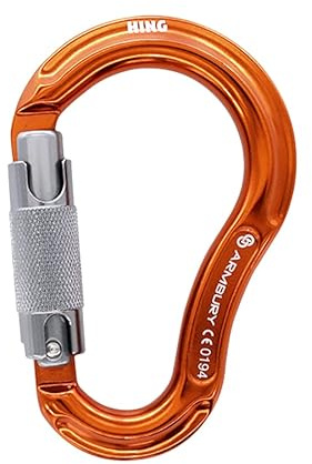 ARMBURY Climbing HMS Twist Lock Gate Carabiner - Heavy Duty Secured Auto Lock Gate Carabiner Ideal for Belay Devices Used in Climbing Abseiling/Rappelling Mountaineering