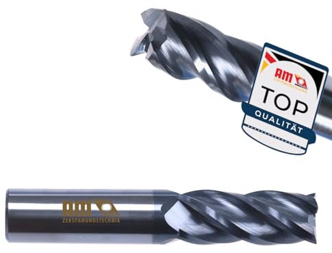 AM-Zerspanungstechnik VHM Schaftfräser | Hochwertiger VHM-Fräser | TiAlN HPC | In Größen Ø1-20mm erhältlich - Ø6x 15/50mm SchaftØ 6mm