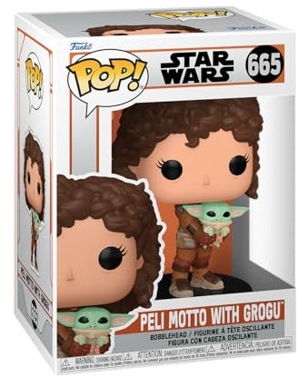 Funko Pop! Vinyl: Star Wars: The Mandalorian S9 - Peli Motto mit Grogu (The Child, Baby Yoda) - Vinyl-Sammelfigur - Geschenkidee - Offizielle Handelswaren - Spielzeug Für Kinder und Erwachsene