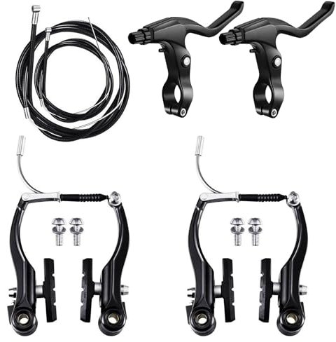 Set Freno Universale Completo, TOATELU Set di Freni V-Brake per Mountain Bike, Freni a V per Bicicletta Freno Anteriore e Posteriore per MTB per la Maggior Parte MTB BMX Road Bike