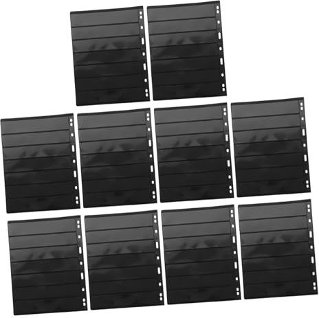 HOODANCOS 10hojas Páginas Para Coleccionistas De Álbum De Filatelia Doble Cara Con Bolsillos Transparentes De Pvc Almacenamiento Seguro Para Monedas Para Mantener Organizadas Postales y Fo
