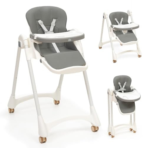 Interbaby Trona Bebé Evolutiva Plegable 6-36 Meses Aluminio (Practic Gris)
