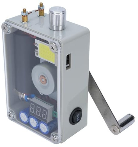 Generatore a manovella, alimentatore di emergenza USB con luce COB, power bank di sopravvivenza di emergenza, generatore di corrente per casa, campeggio e attività all'aperto