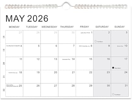Djowyh Calendario da Parete | Organizzatore Decorazione Appendibile Pianificatore Mensile,Calendario Per La Pianificazione Familiare | Pianificazione Per Ufficio Domestico Scuola