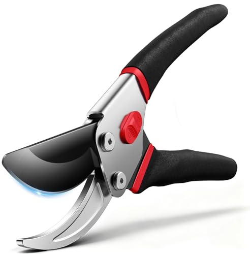 VOTREK® Cesoie da Potatura Bypass 21,5 Cm – Con Lame SK5, Molla Sigillata e Blocco Ambidestro per Mani Deboli, Le Forbici Da Giardinaggio Professionali Per Rose e Alberi da Frutto