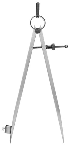 Zunate Geometri Ritning Kompass 100mm |Wing Divider Line Scriber Carbon Steel med Pennhållare för Math Leather Craft & Metal Work (200 mm)