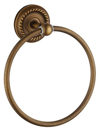 Weare Home Accessoires de salle de bain rétro, Anneau porte-serviette, Jaunes, Cuivre, Laiton, Bronze