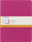 Moleskine Cahier Journal, Set 3 Notebooks with Ruled Pages, Cardboard Cover with Visible Cotton Stiching, Colour Kinetic Pink, Extra Large 19 x 25 cm, 120 Pages