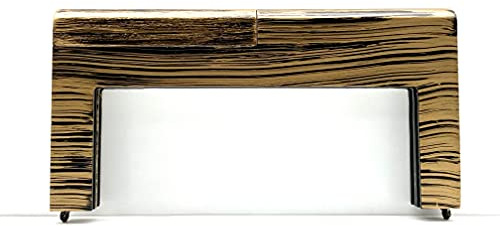 Cornice in Legno a Vite 9 3/4 per Borsa - Telaio Stile Colla per Fabbricazione di Borse e Portafogli - Nero e Dorato M26