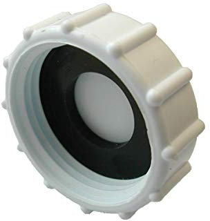 Merriway BH07187 Appliance Trap Blanking Cap & Washer 32mm (1.4 Inch), White