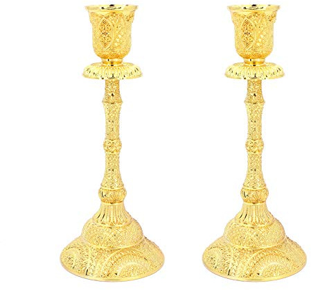 Gearific ljushållare, guld, set med 2