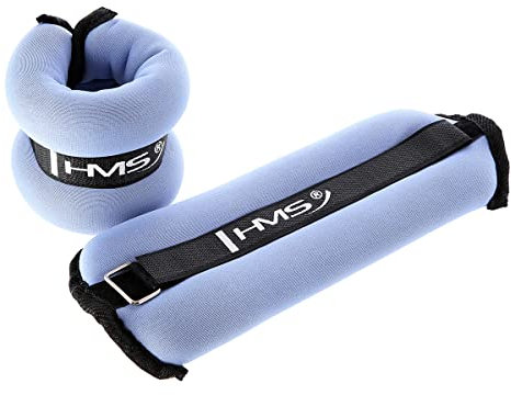 HMS Gewichtsmanschetten Fußgewichte Handgelenkgewichte 2 x 1KG Set OB04 Blau