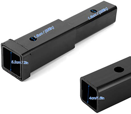 Prolunga per Gancio di Traino, prolunga per Gancio di Traino, Pali in Acciaio da 5000 libbre per Tubo Quadrato per rimorchi per portabiciclette per Montaggio su Gancio di Traino di Classe