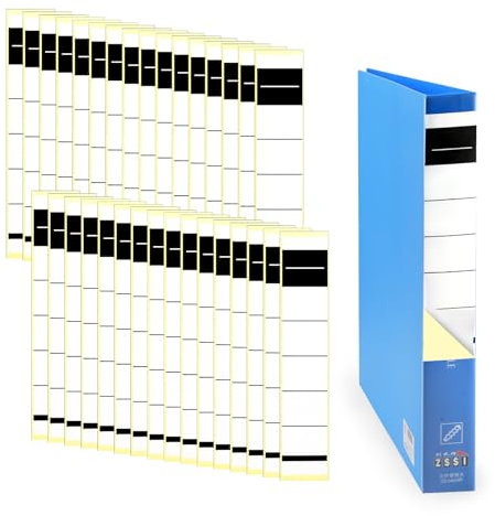Ordnerrücken Selbstklebend 100 Stück, 19×3.6cm Breit Rückenschilder Ordner, Ordner Etiketten Aufkleberfür 5cm Schmale Ordner, Beschreibbar, für Büro, Bibliothek, Archivierung