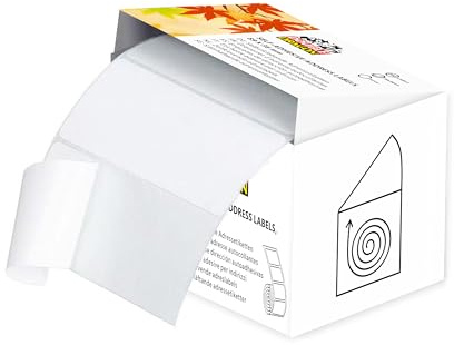 Double Dragon Address Labels | 250 Labels/Roll | 89mm x 36mm | Self-Adhesive White Stickers | BPA-Free | Handwriting, Laser & Inkjet Printer Compatible | For Shipping, Filing, Storage & Food Container
