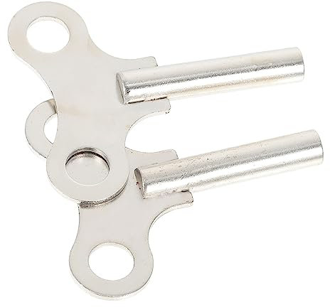 Uonlytech 2St Uhrwerk Schlüssel Uhr aufziehen Werkzeug Wicklung Wanduhr leise Kaminuhr Schlüssel Uhrersatzmechanismus Uhrzeiger DIY-Uhr Aufziehschlüssel für Uhren Uhrenschlüssel Stahl Silver