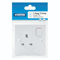 Status 1 Gang 13A DP Switched Socket, Double Pole Isolator, BS 1363 Certified, Compact Single Outlet, White (S1G13ADPSSB3)