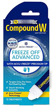 Compound W Accu-Freeze Congela Off avanzata | Rimozione della verruca | 15 Trattamenti