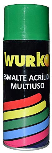Wurko - Spray Pintura Esmalte Acrílica Verde Oscuro, Bote 400 ml