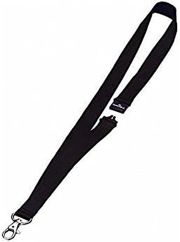 Durable Schlüsselband mit Sicherheitsverschluss, 10 Stück, schwarz, 813701 | Textilband mit Karabinerhaken für Namensschilder und Ausweishalter, 44 x 2 cm, weiches Textilmaterial, hohe Sicherheit