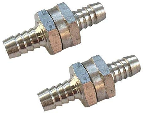 2 válvulas antirretorno de aluminio, 10 mm, para combustibles, diésel, gasolina, aceite vegetal, gas para manguera de combustible, 10 mm