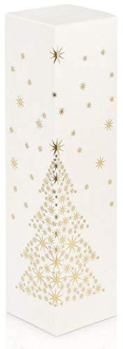 10 Stück Weinkarton, Weinverpackung, Flaschenkarton - Fineline Sternenzauber Faltschachtel für eine Flasche Wein/Sekt (1er)