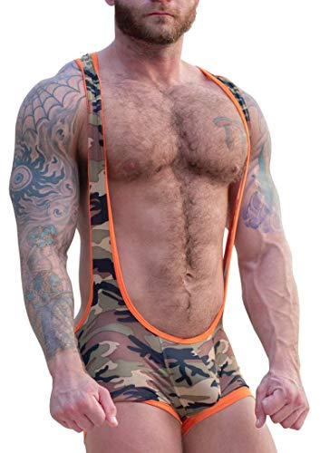 Gruff Pup Combat Singlet - Army Camo - Assless - Large