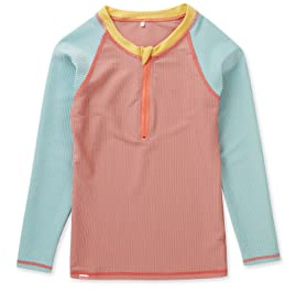 Grass & Air Rose Ribbed Kids Long Sleeve Rash Vest (2/3 years)