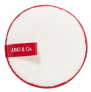 JUNO & Co. Reusable Makeup Remover Pad, Washable Face Cleansing Pad Red