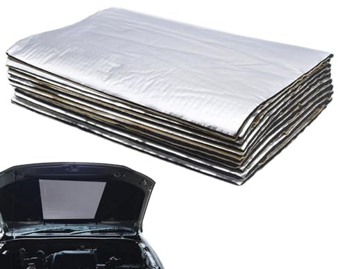 Tappetino fonoassorbente per auto, 10 fogli professionali fonoassorbenti, adesivi isolanti termici, fogli di smorzamento per isolamento acustico e smorzamento 'audio 'auto