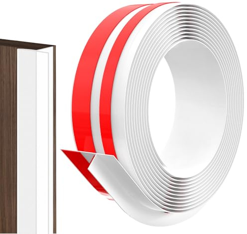 Silicone Weather Stripping Door Seal,2026 Upgraded Seal Strip for Windows Gaps, Double-Sided Strong Adhesive Design,Door Seal Strip for Side of Door